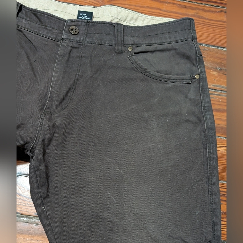 lot 2 pair Kuhl RYDR Vintage Patina Dye HIking Outdoor Pants 38 x 32 brown olive - Picture 5 of 16